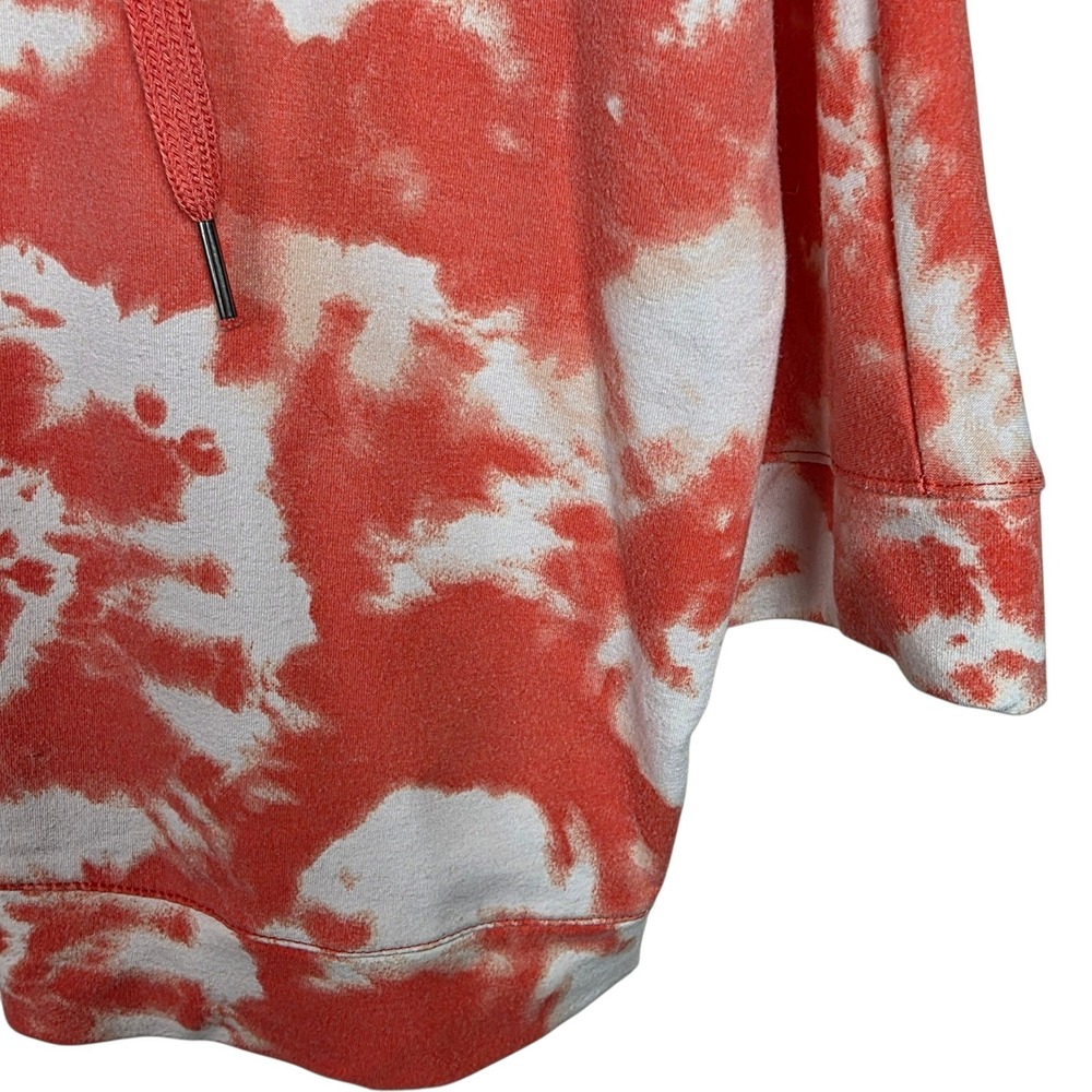 The Sweatshirt Project Lace Up Top Women L Orange Good Tie Dye 3/4 Sleeve - Picture 5 of 11